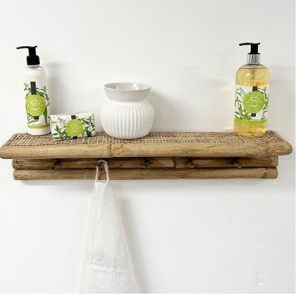 Natural Split Rattan Wall Shelf