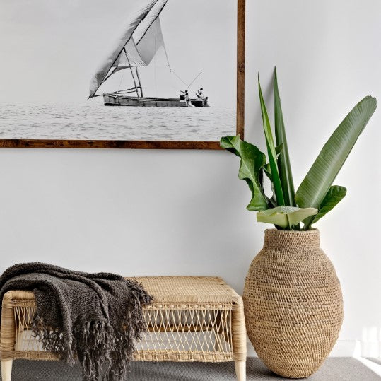 Traditional Malawi Open Weave Table/Bench