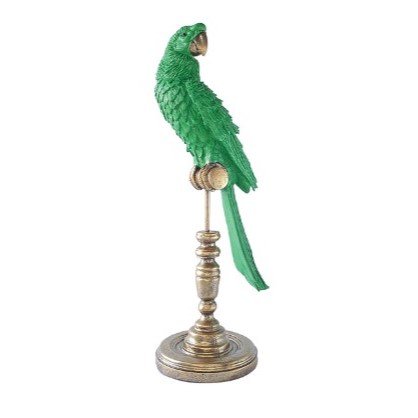 Parrot on Stand in Green
