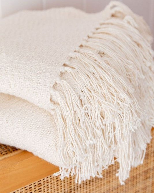 African Cotton and Bamboo Throw