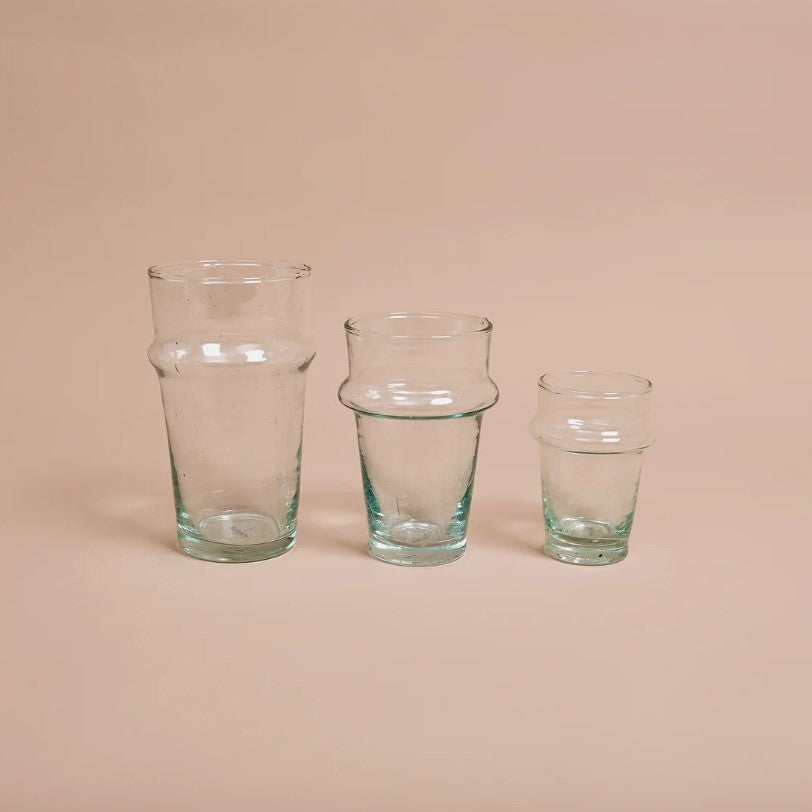 Moroccan Recycled Glass - Set of 4 - Traditional Tumbler