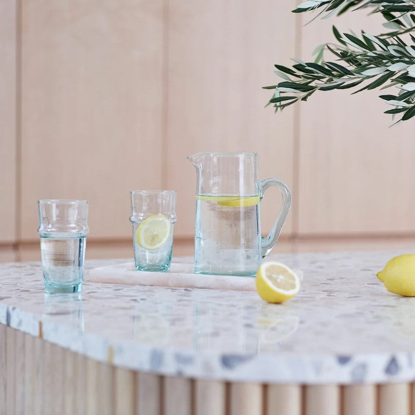 Moroccan Recycled Glass - Set of 4 - Traditional Tumbler