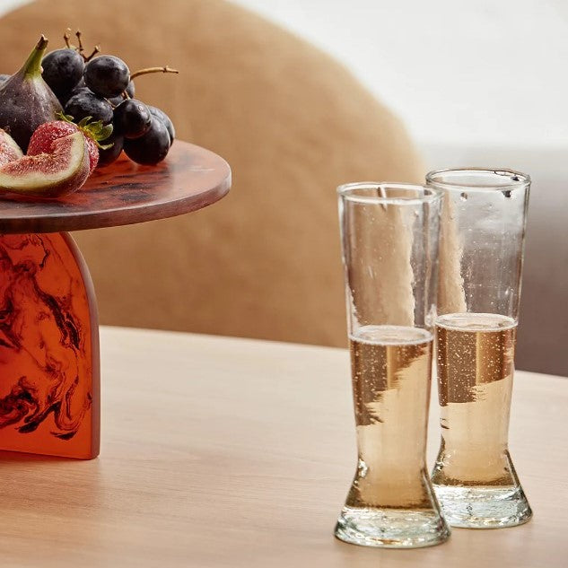 Moroccan Recycled Glass - Set of 4 - Champagne Flute