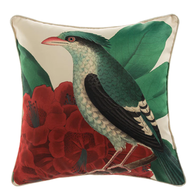 Egret Sateen Cushion with Feather Infill