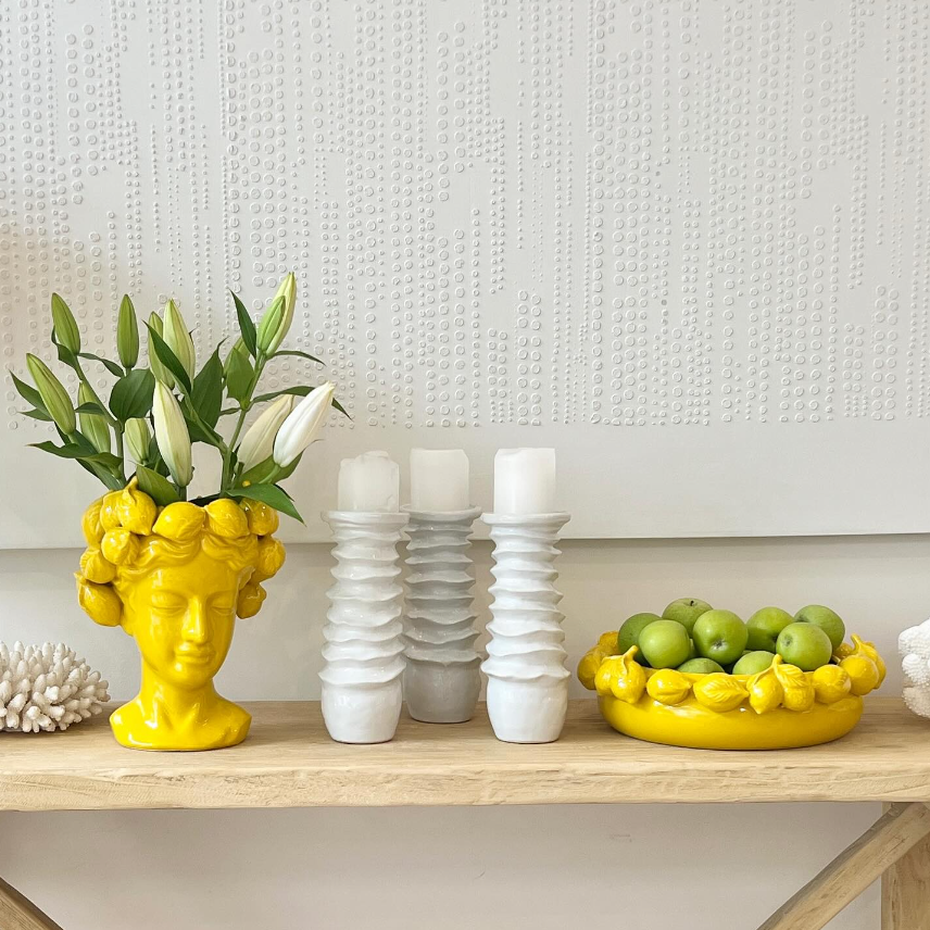 Lemon Lady Vase in Yellow