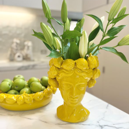Lemon Lady Vase in Yellow