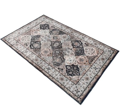 Noir Machine Washable Rug in Grey