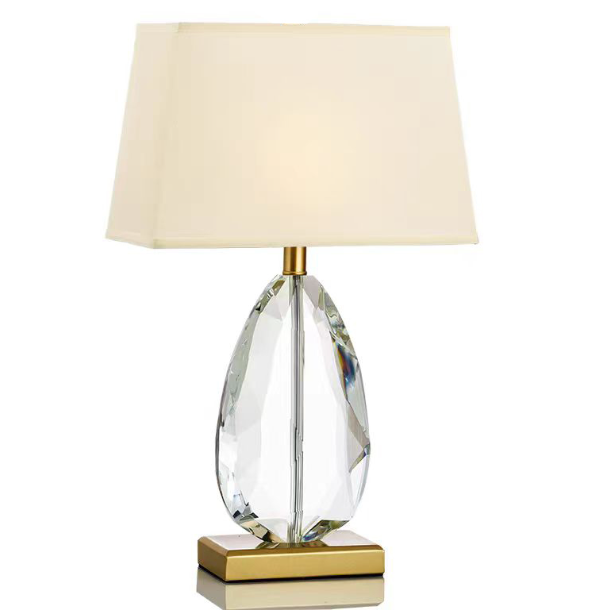 Diamond Crystal Table Lamp with Shade