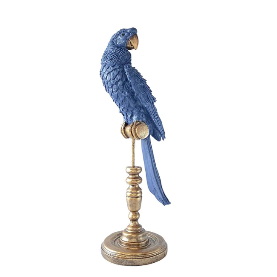 Parrot on Stand in Ultramarine