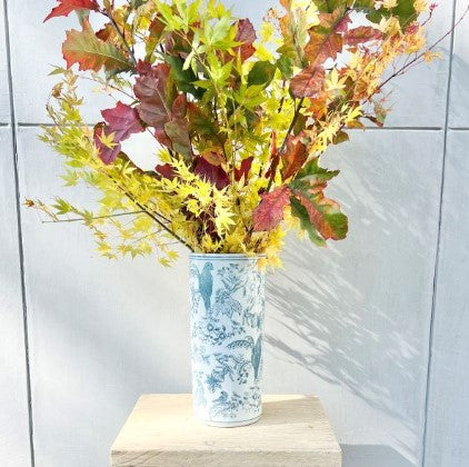 Chinoiserie Umbrella Stand/Planter in Blue