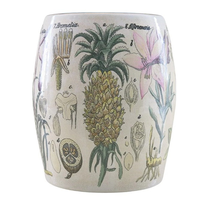 Botanical Porcelain Stool