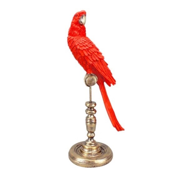 Parrot on Stand in Tiger Lily