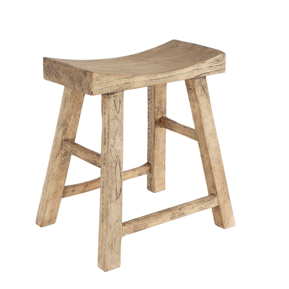 ShanXi Recycled Elm Old Saddle Stools