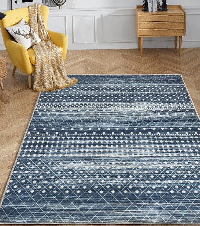 Subarashi Non-Slip Rug in Navy - Clearance