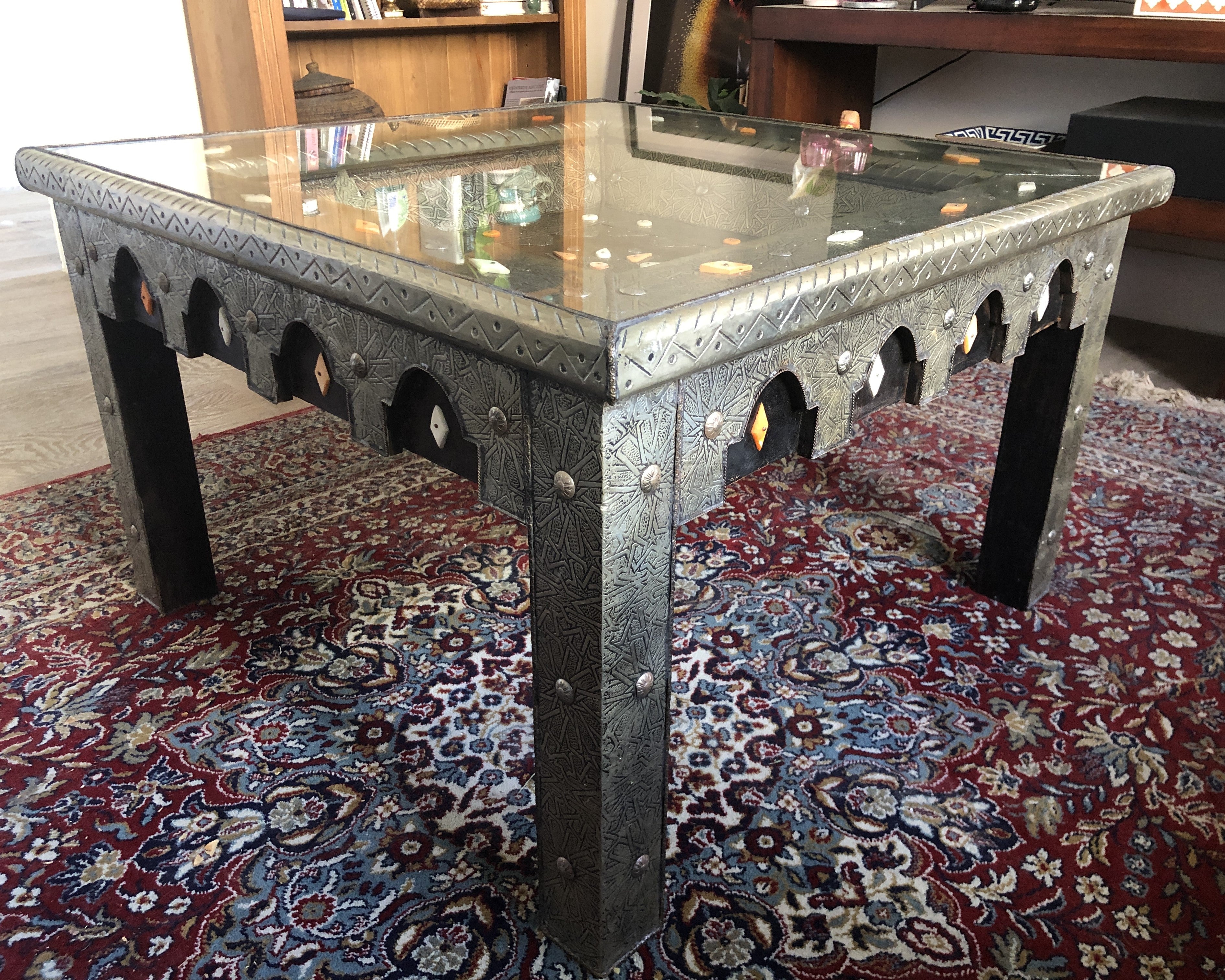 Sultan's Square Table in Silver Nickel