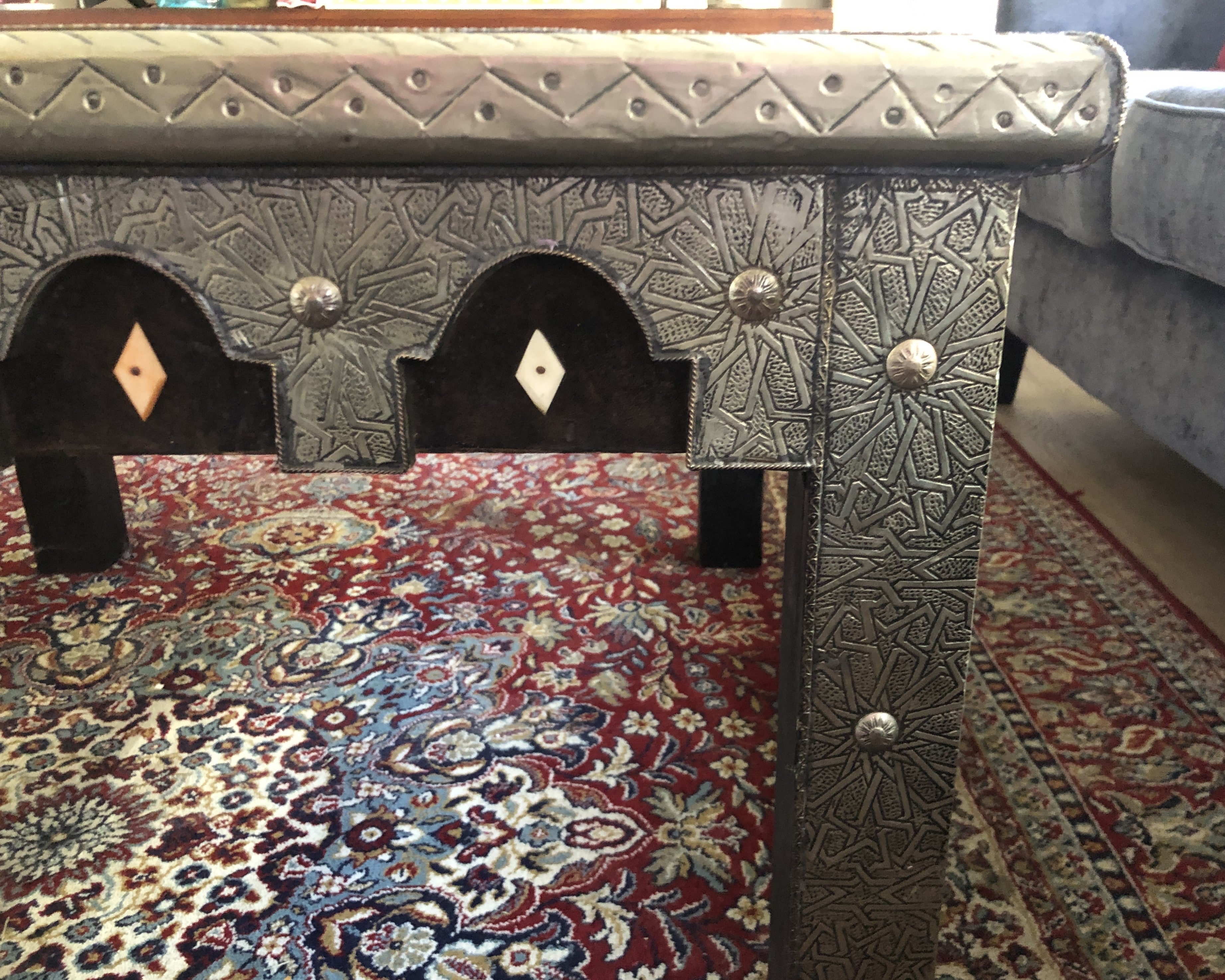 Sultan's Square Table in Silver Nickel