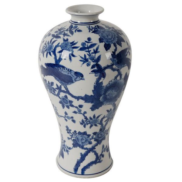 Swallow Vase Medium in Blue and White