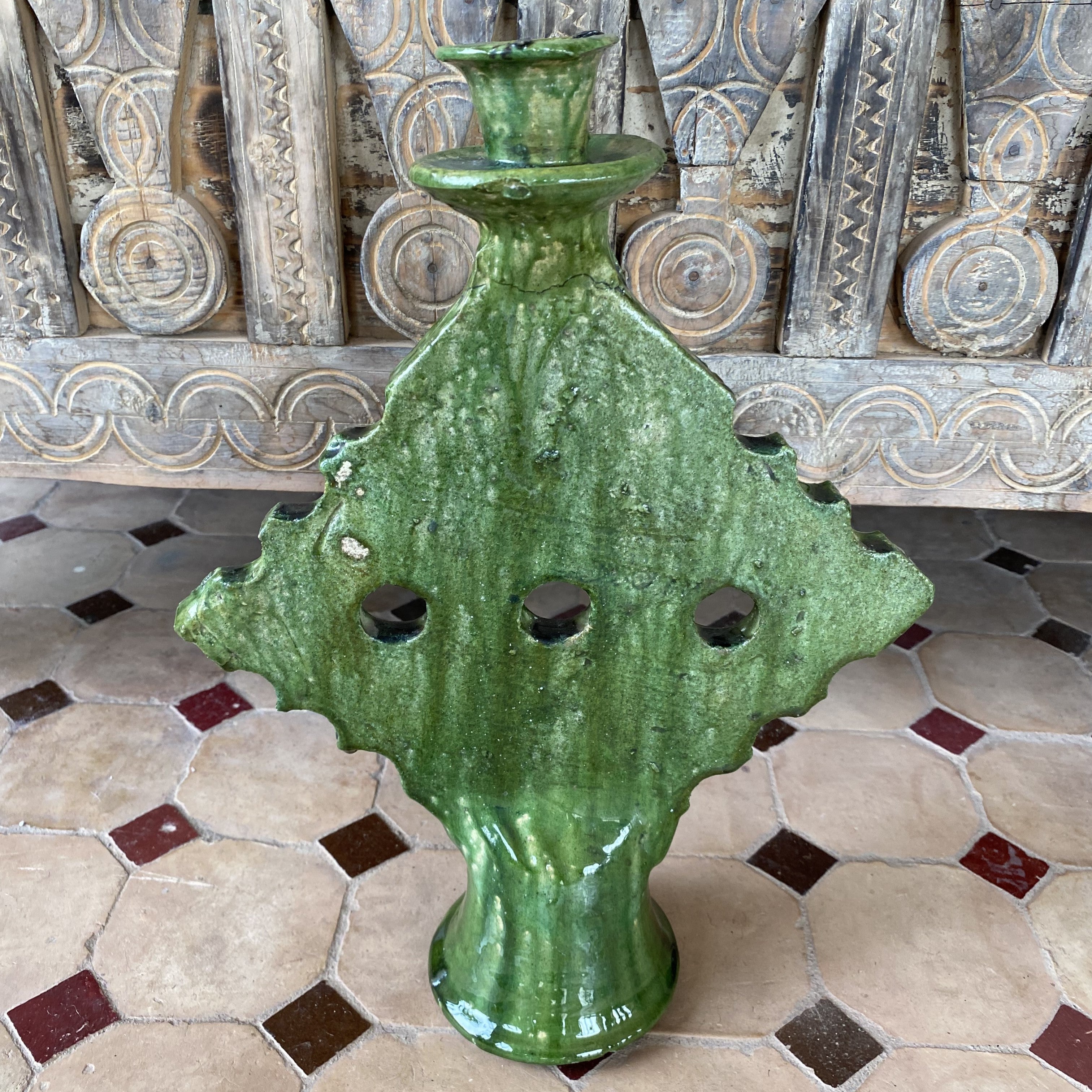 Tamegroute Traditional Desert Cross Candlestick