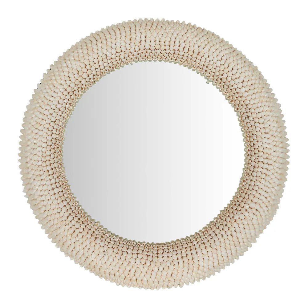 Terrigal Round Mirror in Cream