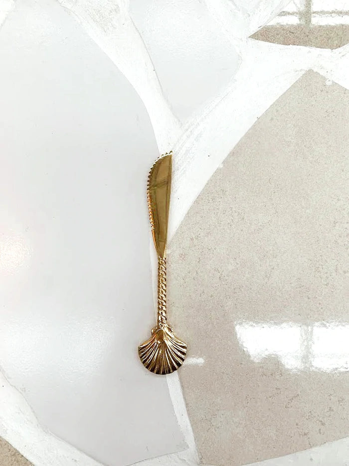 The Brass Cutlery - Shell Pate Knife