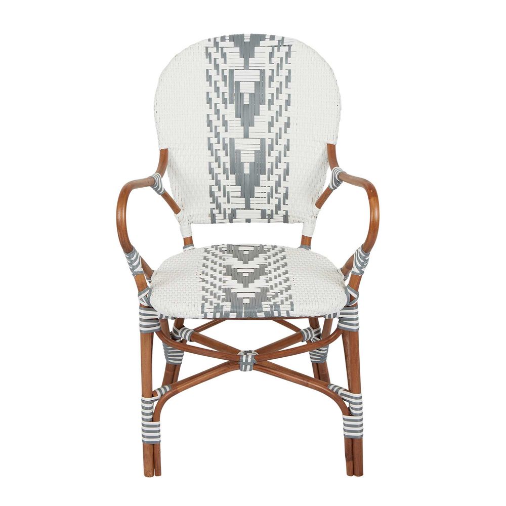 Tropez Rattan Chair in Grey