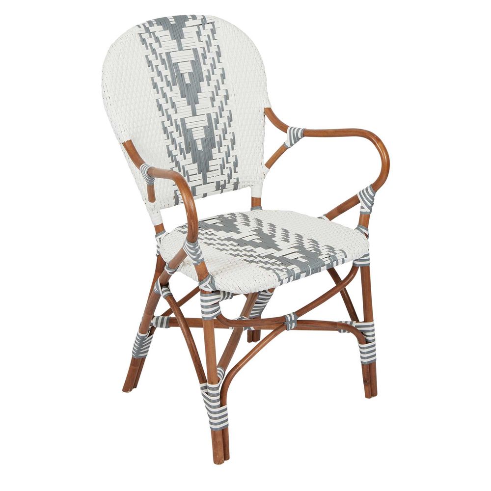 Tropez Rattan Chair in Grey