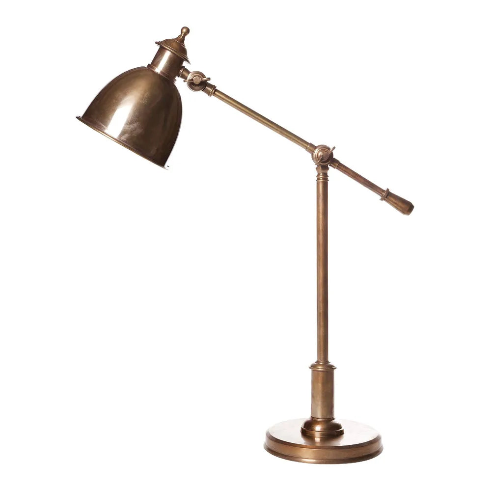 Vermont Desk Lamp in Antique Brass