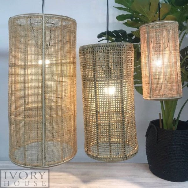 Natural Split Rattan Light - Set of 3