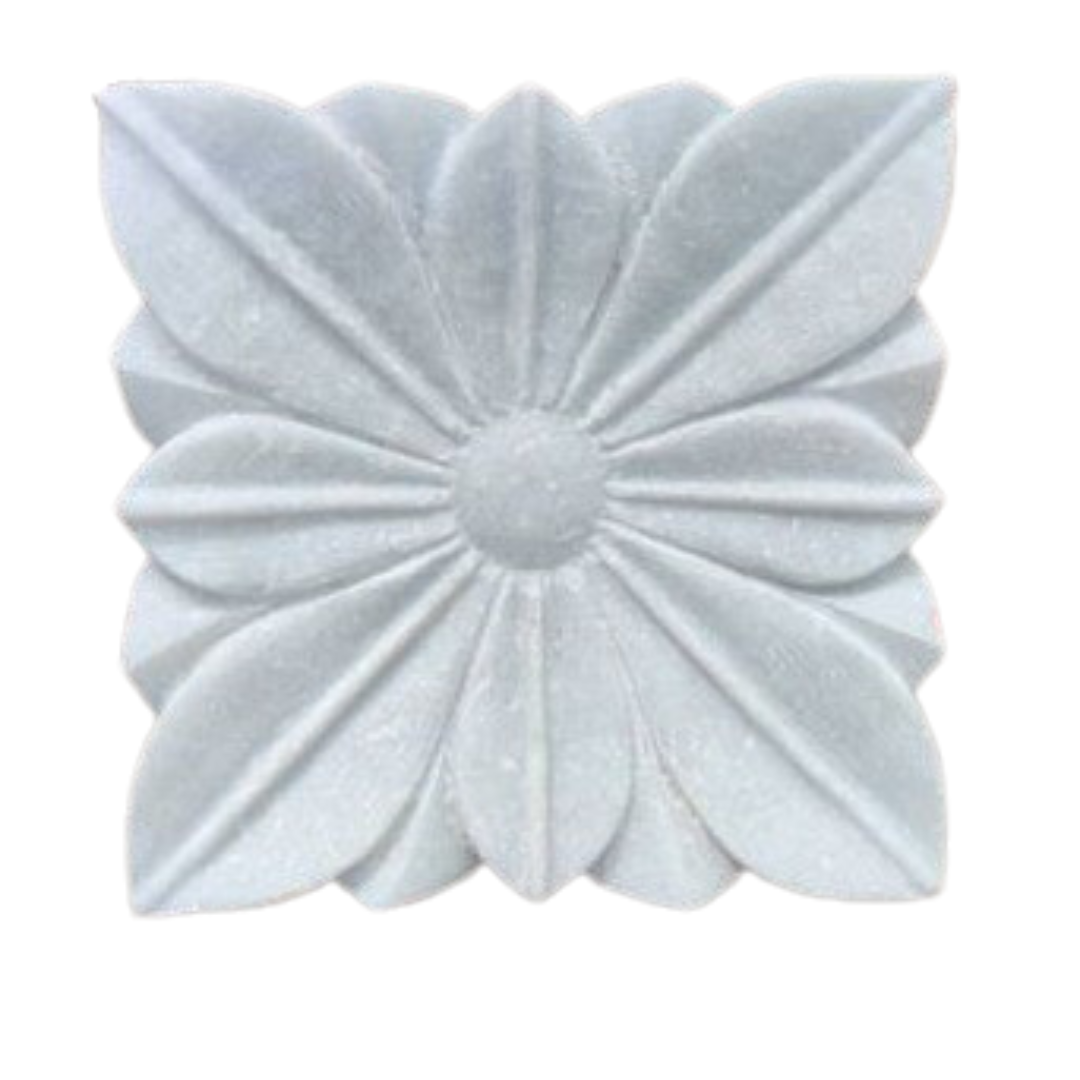 Banswara Petal Marble Square Plate