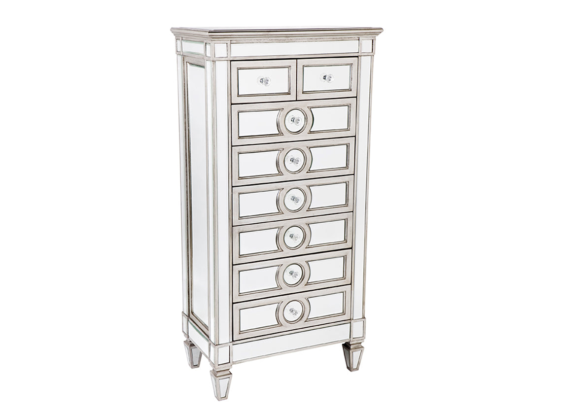 Jasper Lingerie Tallboy In Antique Silver