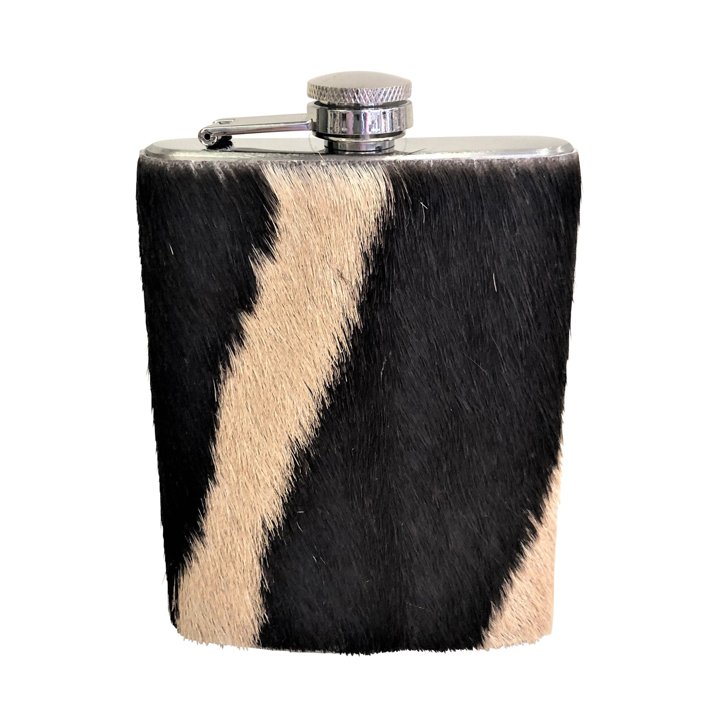 Zebra Hide Hip Flask