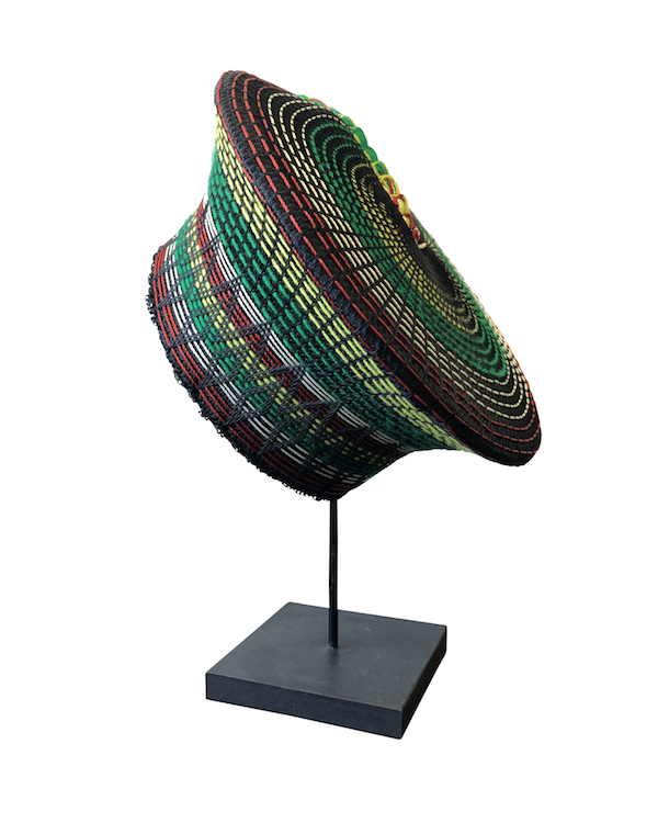 Zulu Hat on Stand in Green