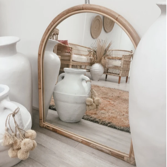 Rattan Arch Mirror