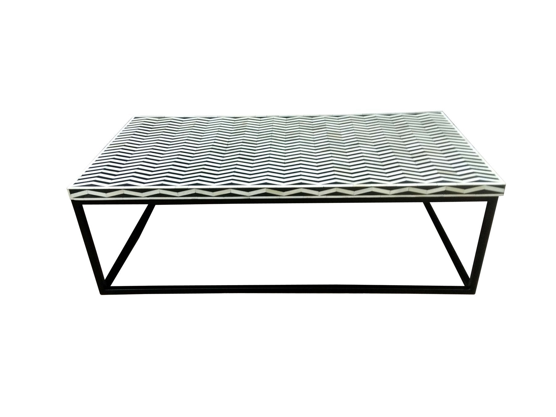 Pali Chevron Bone Inlay Coffee Table