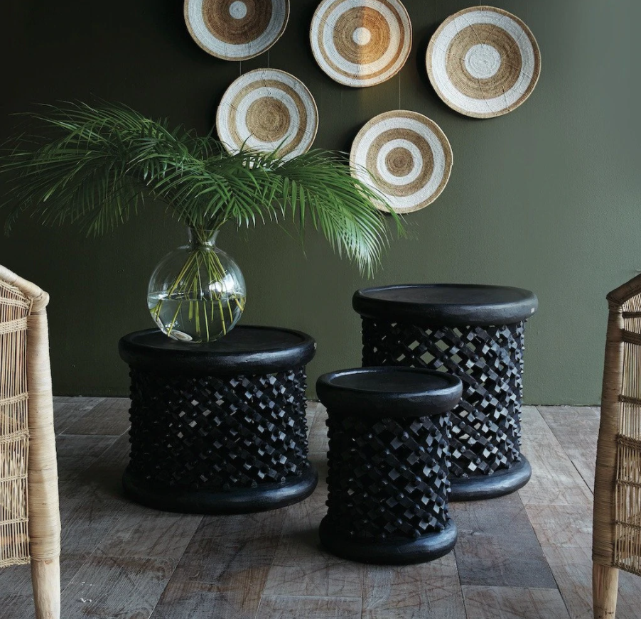 Bamileke Side Table in Black