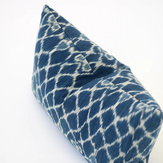 Kilim Ikat Morinda Cushion in Blue