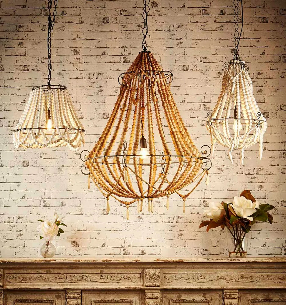 Marbella Beaded Chandelier in Natural