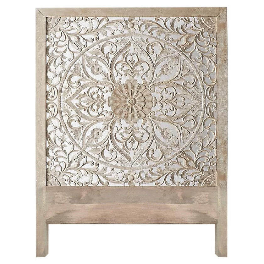 Hand Carved Timber Cut-Out Bedhead