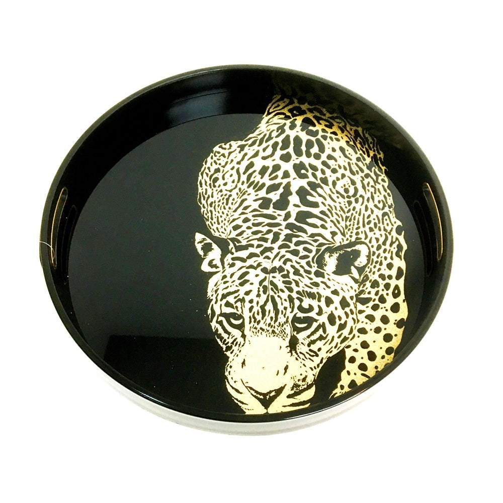 Luxe Leopard Round Tray