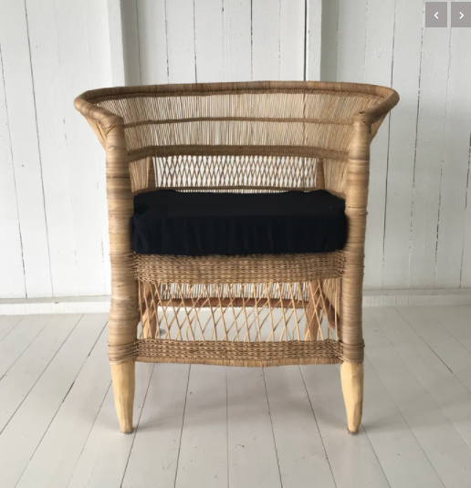 Malawi Chair Cushion in Black - Overstock