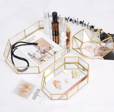 Rose Gold & Glass Tray