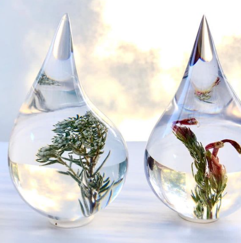 Crystal Drops with Preserved Natives