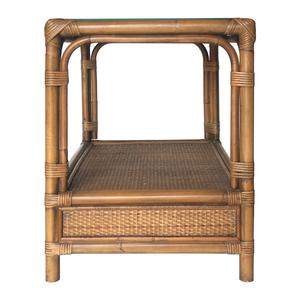 Carmen Rattan Side Table With Drawer
