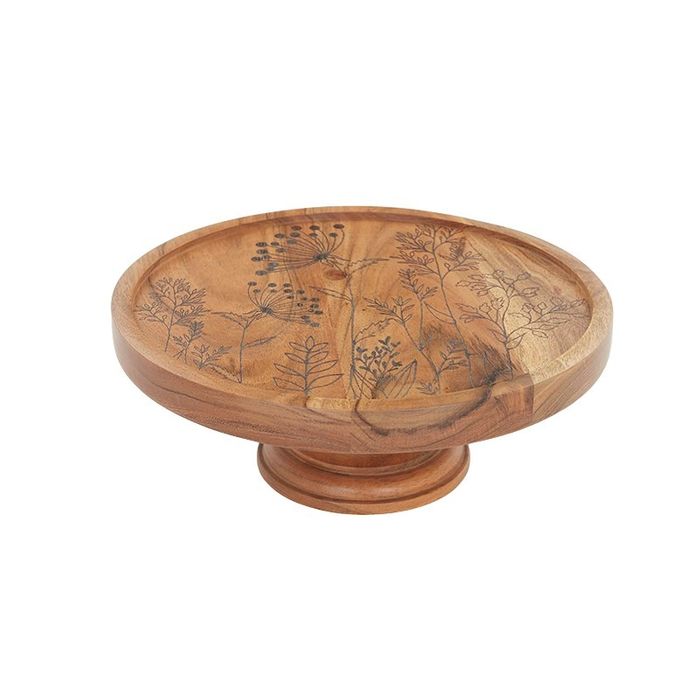 Leura Acacia Footed Serving Board/Cake Stand