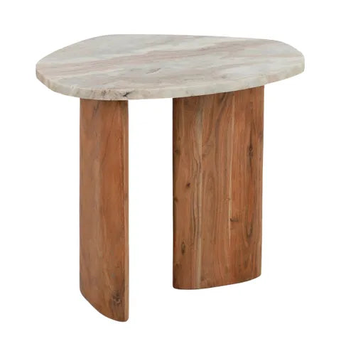 Laarson Marble & Timber Side Table
