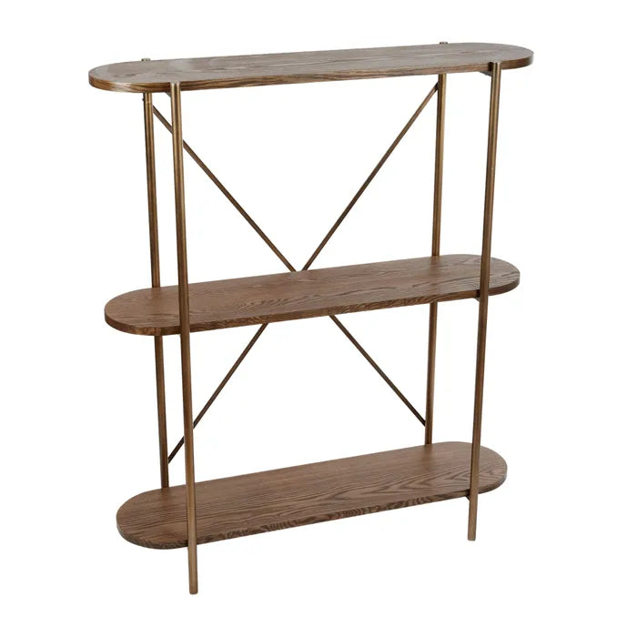 Gina Timber & Metal Shelving Unit