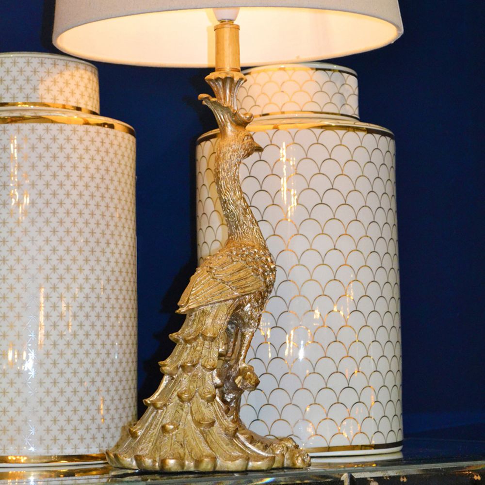 Peacock Table Lamp