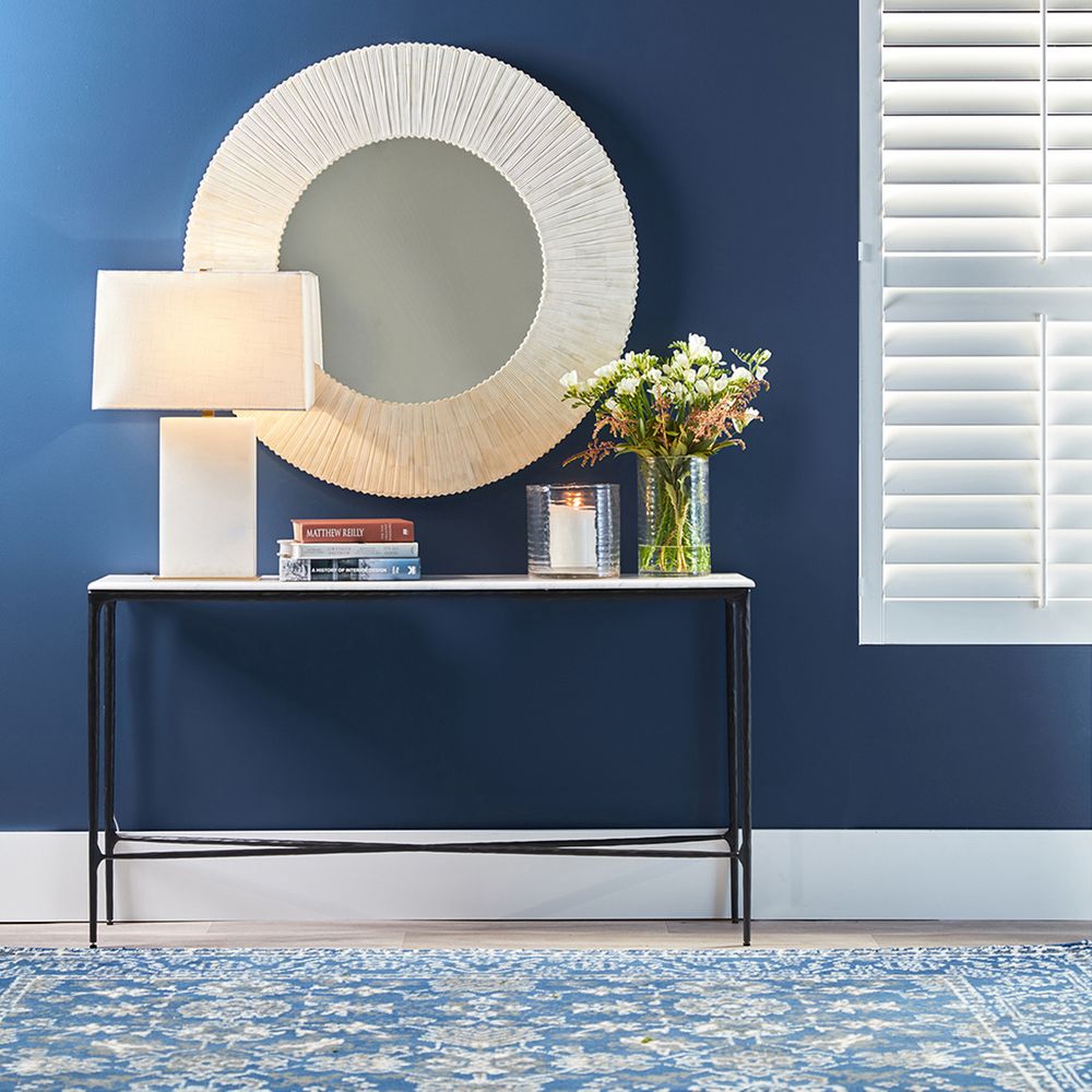 Bone Round Celine Mirror