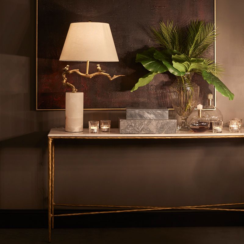 Heston Console in Brass