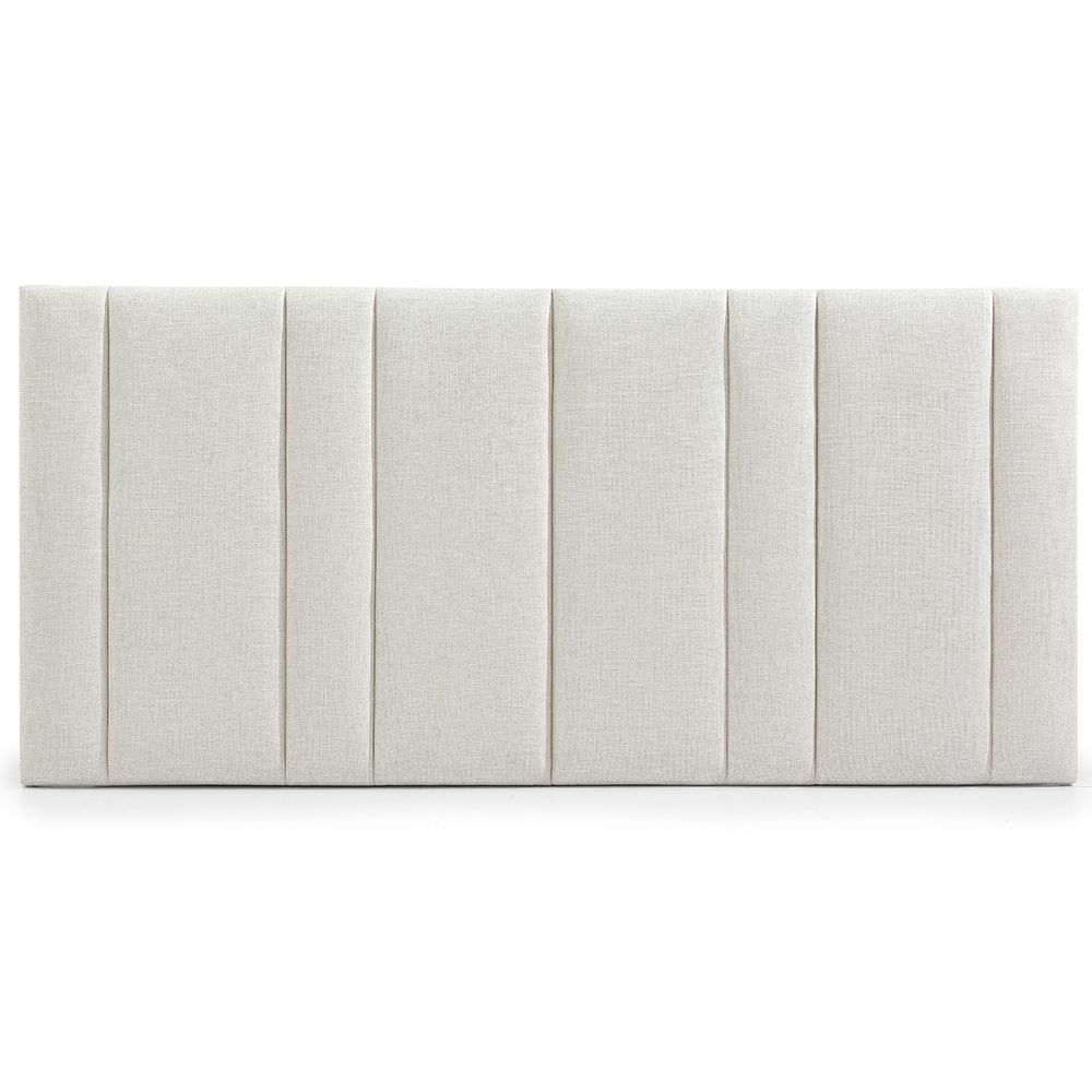 Bronx Panelled Queen Bedhead in Natural Linen